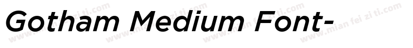 Gotham Medium Font字体转换